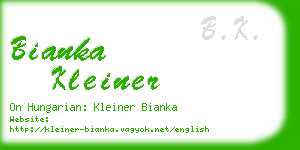 bianka kleiner business card